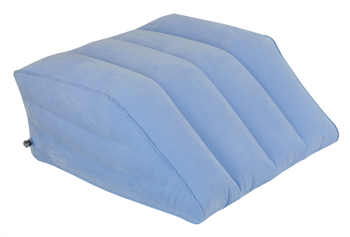 ObboMed HR-7740 Inflatable Leg Elevation Wedge Pillow – Portable Leg Rest for Post-Surgery, Foot, Ankle & Knee Support, Sleeping & Travel